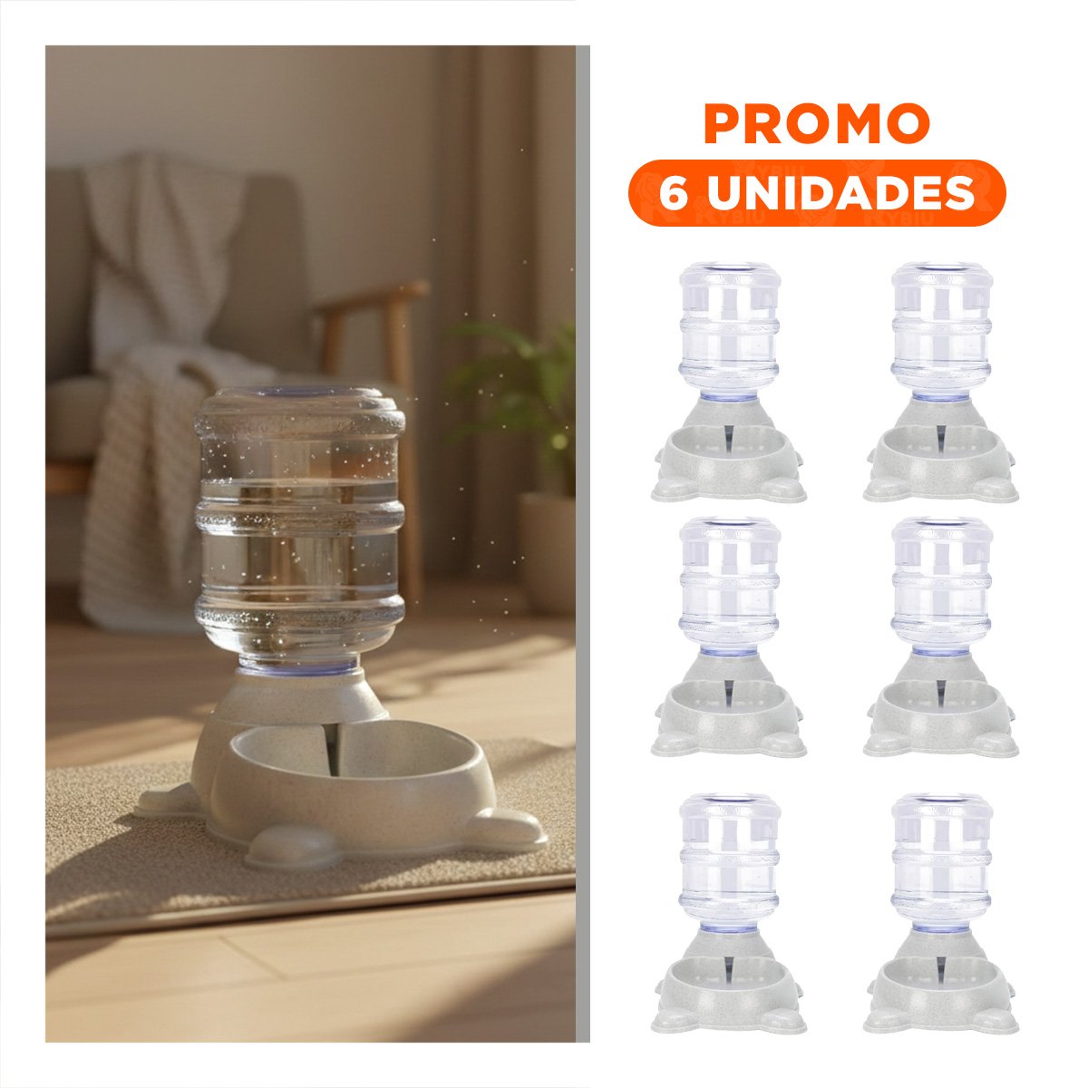 PACK6 BANDEJA CIRCULAR CON BIDON PLOMO, FACIL Y COMODA - 1
