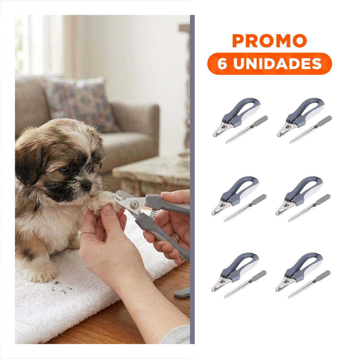 PACK6 HERRAMIENTA COMPACTA PLOMA CON LIMA PARA MASCOTA PEQUENO - 1