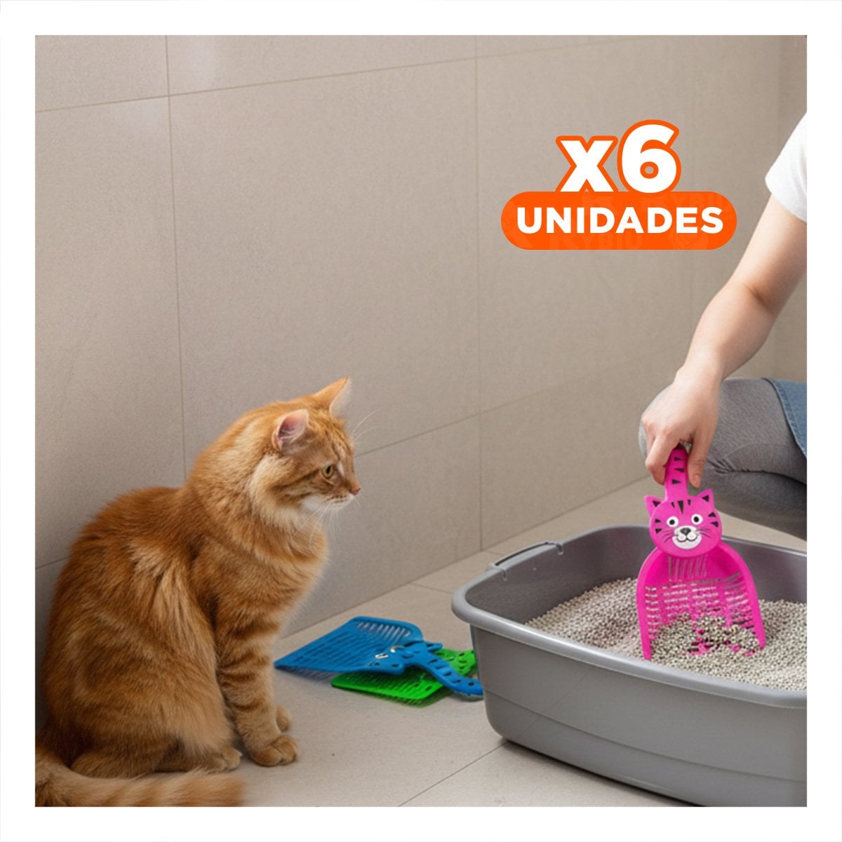 PACK6 KIT DE LIMPIEZA PARA HECES DE MASCOTA MULTICOLOR Y+REGALO STICKER - 1