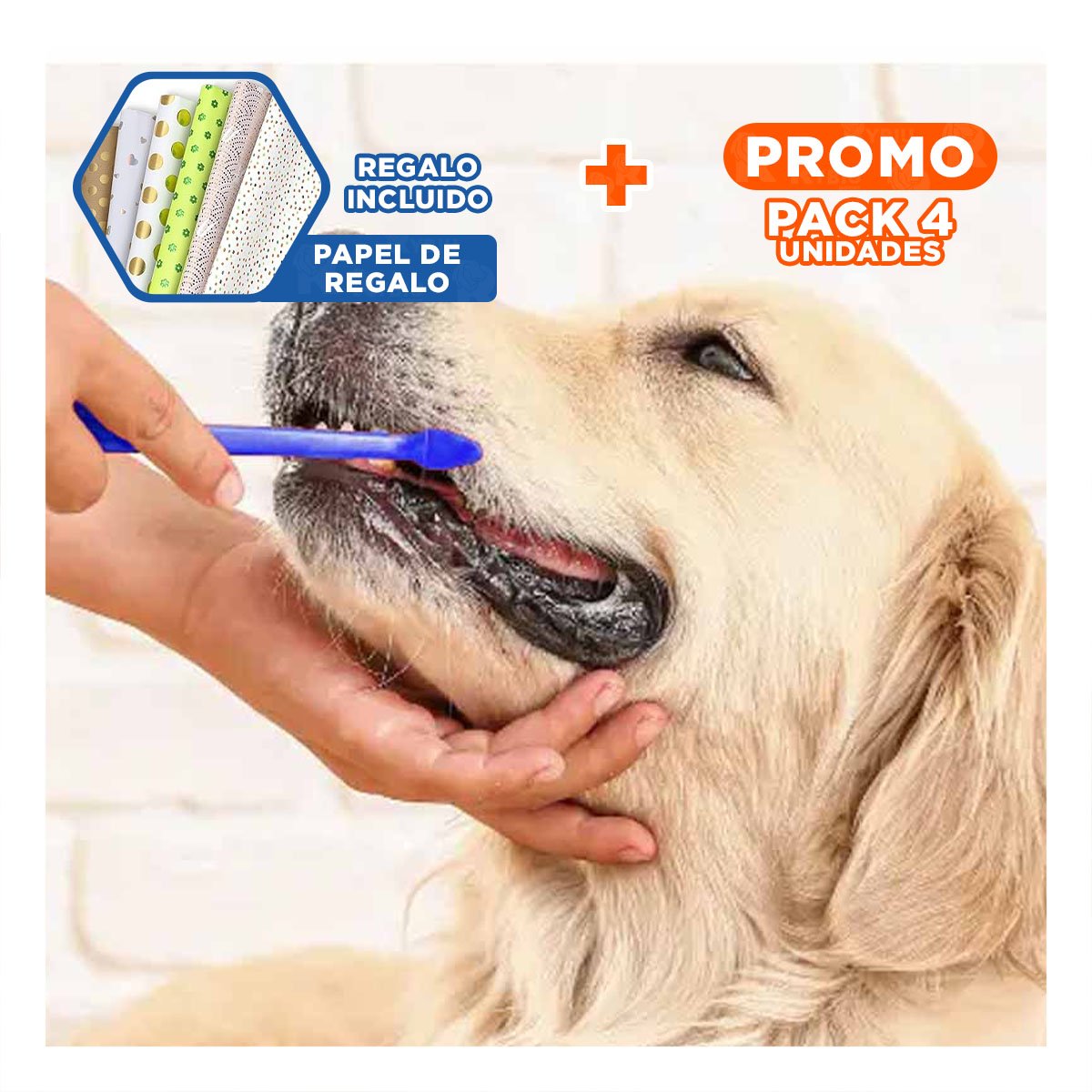 PACK4 EQUIPO BUCAL PARA PERROS 3 UNIDADES FACIL USO Y SEGURO Y+PAPEL REGALO - 1