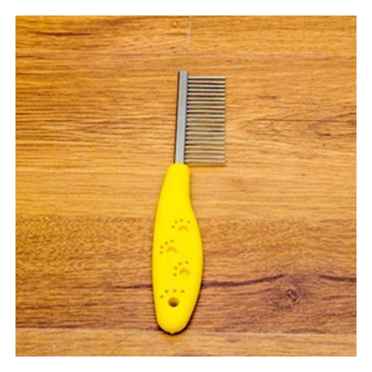 PACK6 PEINE DE PELO PROFESIONAL CON MANGO Y DIENTES DE DOS TAMANOS AMARILLO - 2