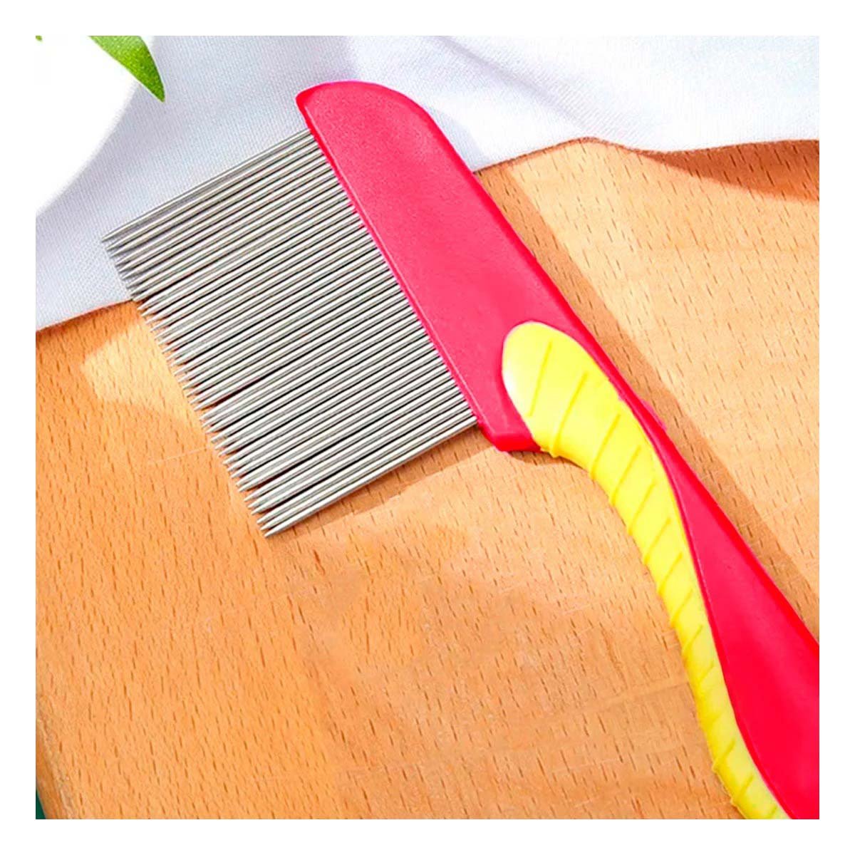 PACK6 HERRAMIENTA MANUAL ANTIPIOJOS PARA CABELLO GRUESO ROJO - 2