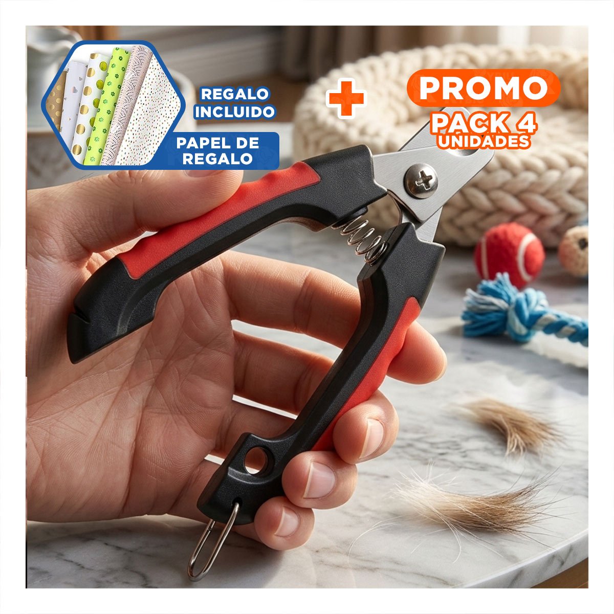 PACK4 ACCESORIO DE ASEO PARA LA ARMONIA DE SUS HIJOS ROJO GRANDE Y+PAPEL REGALO - 1