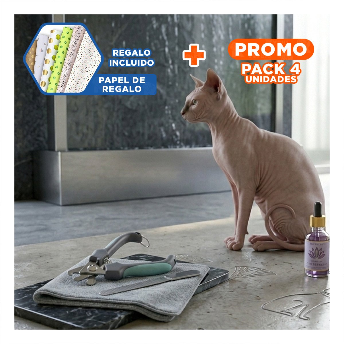 PACK4 HERRAMIENTA PROFESIONAL VERDE CON LIMA MASCOTA GRANDE Y+PAPEL REGALO - 1