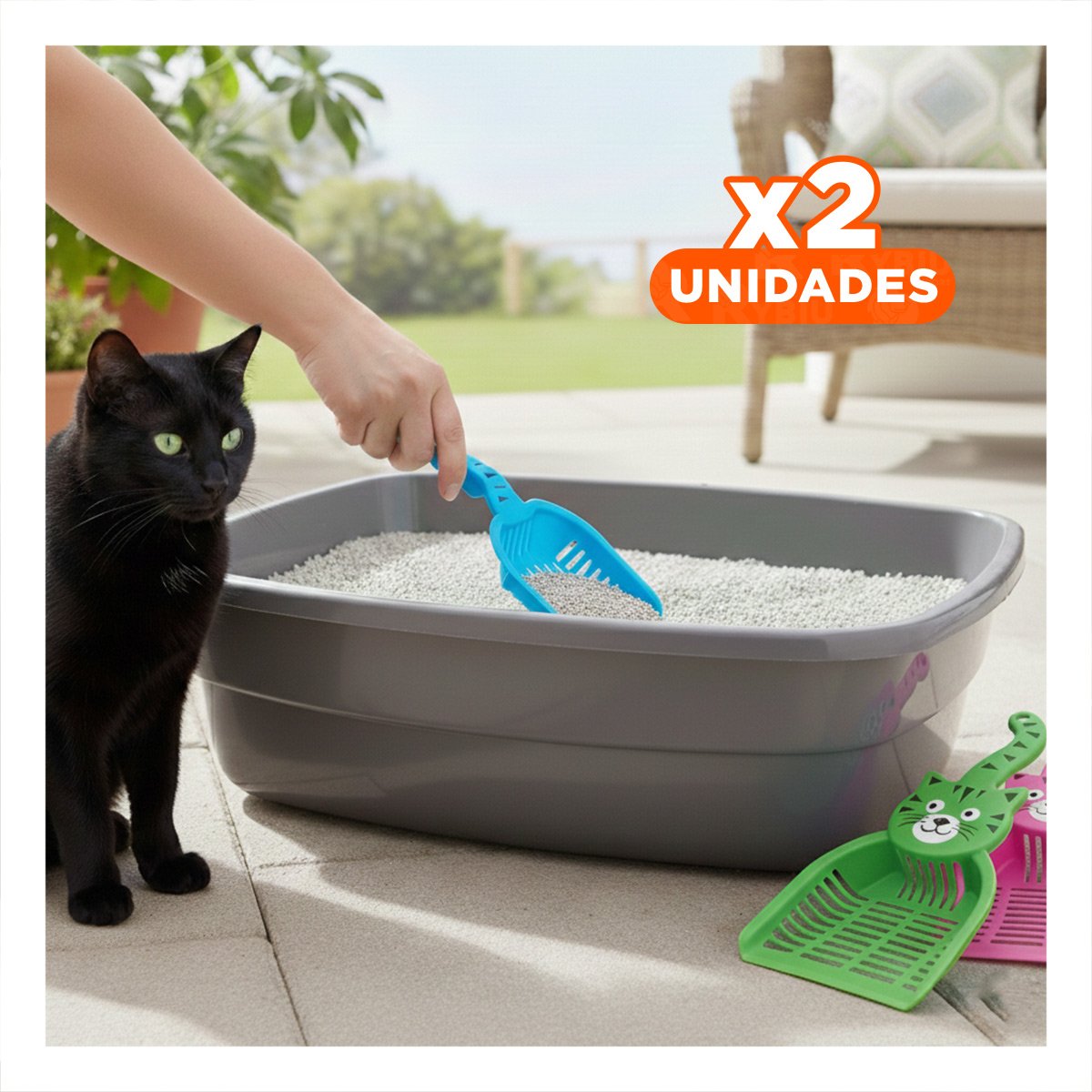 PACK2 RECOGEDOR PORTATIL PARA CONTROL DE HECES MULTICOLOR Y+REGALO STICKER - 1