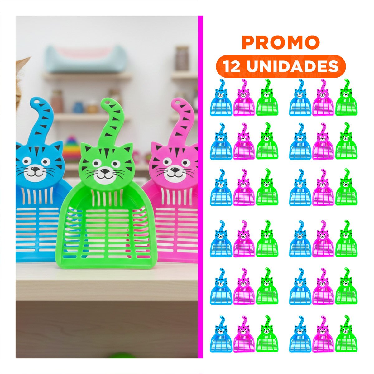 PACK12 KIT COMPACTO PARA CONTROL DE DESECHOS MULTICOLOR Y+REGALO STICKER - 1