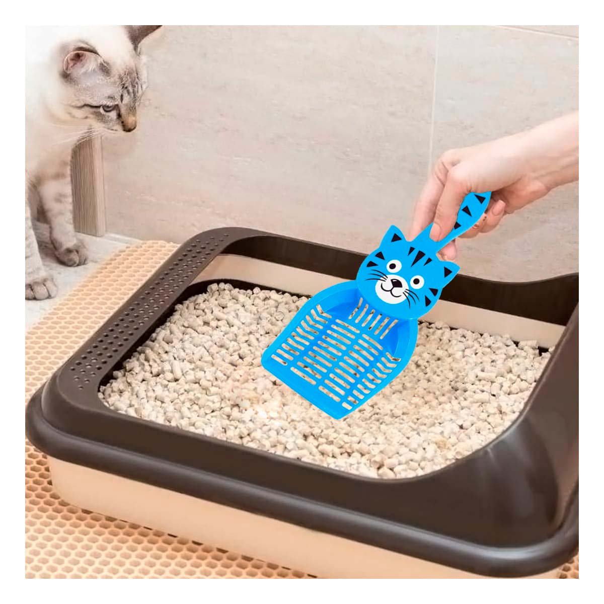 PACK6 PALA PORTATIL PARA CONTROL SANITARIO DE MASCOTA MULTICOLOR Y+PAPEL REGALO - 5