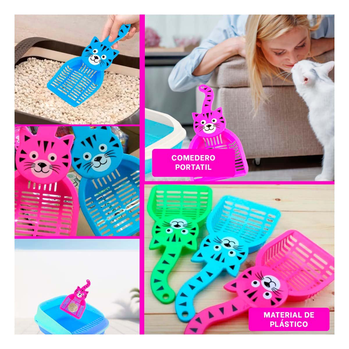 PACK2 RECOGEDOR RESISTENTE PARA ASEO SANITARIO MULTICOLOR Y+PAPEL REGALO - 3
