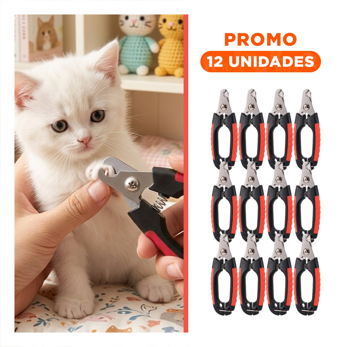 PACK12 HERRAMIENTA DE GROOMING PARA UN AMBIENTE DE MUCHA PAZ ROJO GRANDE Y+REGALO STICKER - 1
