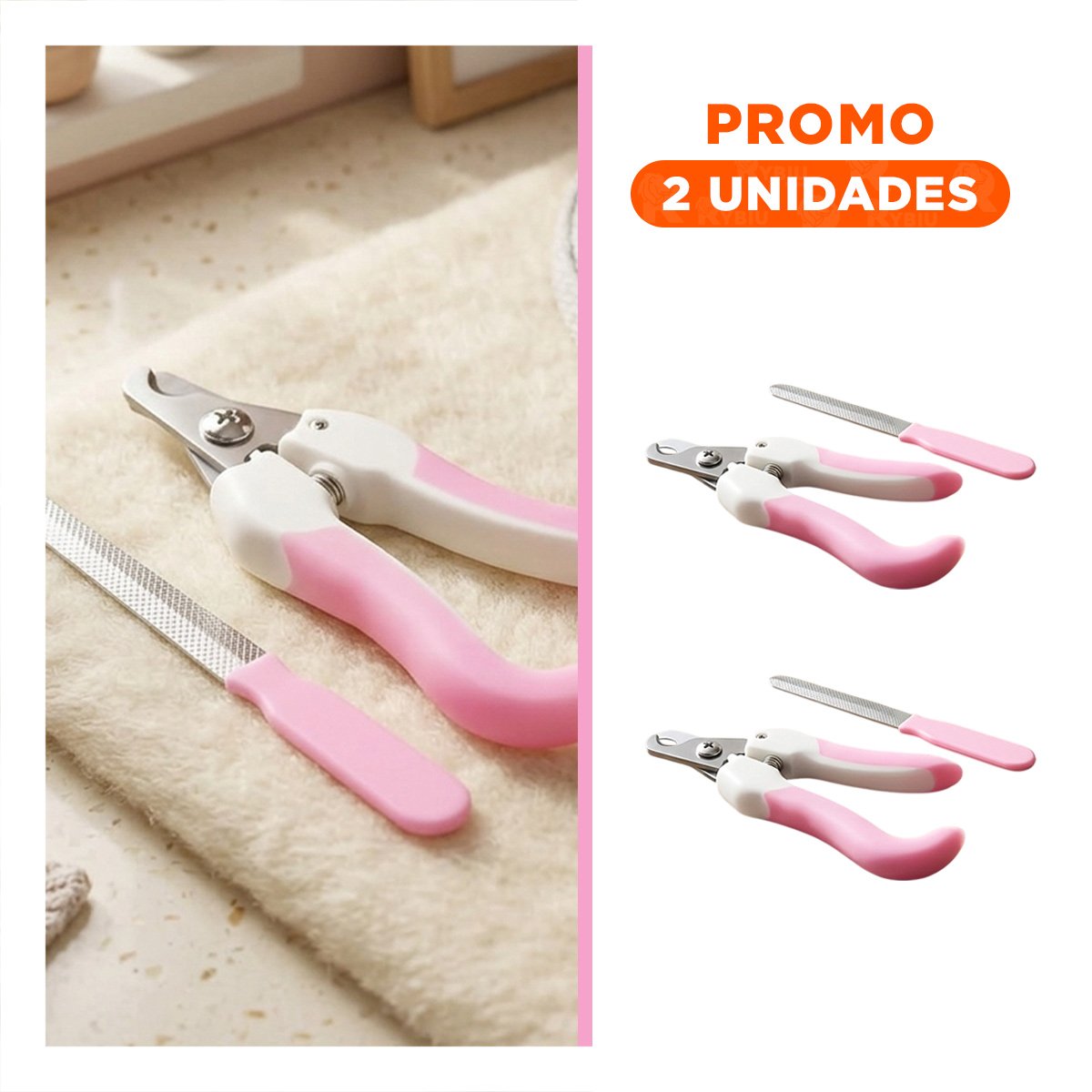 PACK2 ACCESORIO DE ASEO CON MANGO ERGONOMICO ROSADO GRANDE PARA USO - 1