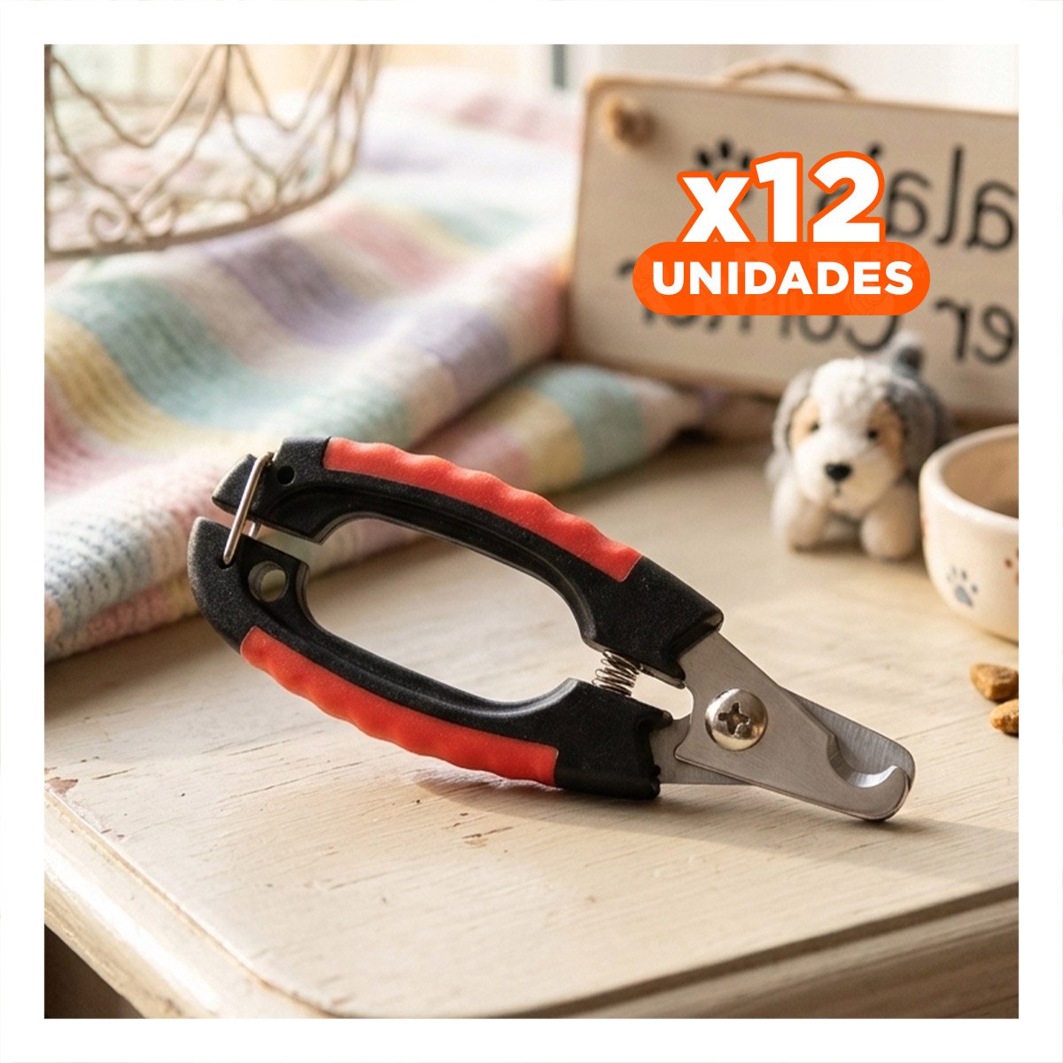 PACK12 CORTA UÑA PET ROJO GRANDE CON POTENCIA PARA MUCHA FUERZA - 1