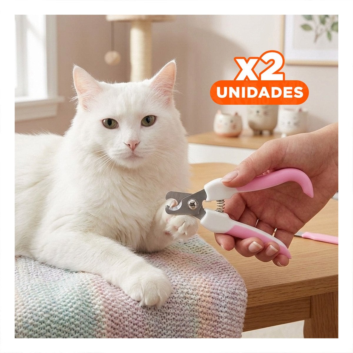 PACK2 SET DE PEDICURA PARA MASCOTAS PARA HISTORIAS LINDAS ROSADO GRANDE Y+REGALO STICKER - 1