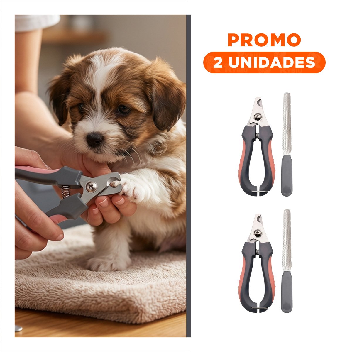 PACK2 PINZA MANUAL PEQUENA ROSADA PARA UNAS DE MASCOTA - 1