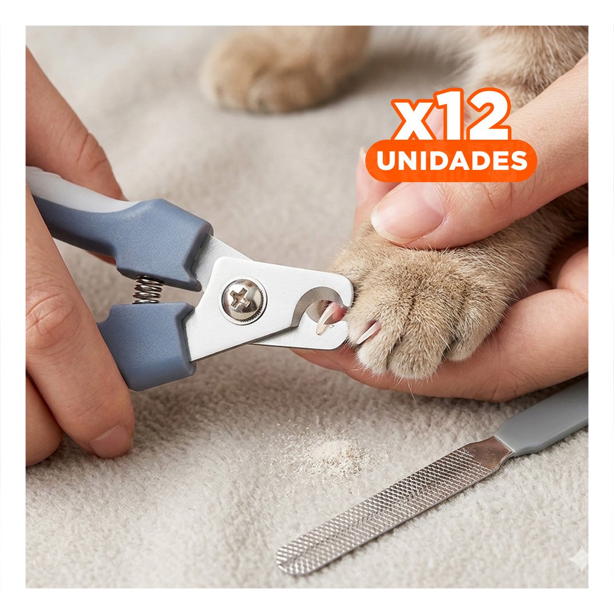 PACK12 ACCESORIO PROFESIONAL PLOMO CON LIMA MASCOTA PEQUENO - 1