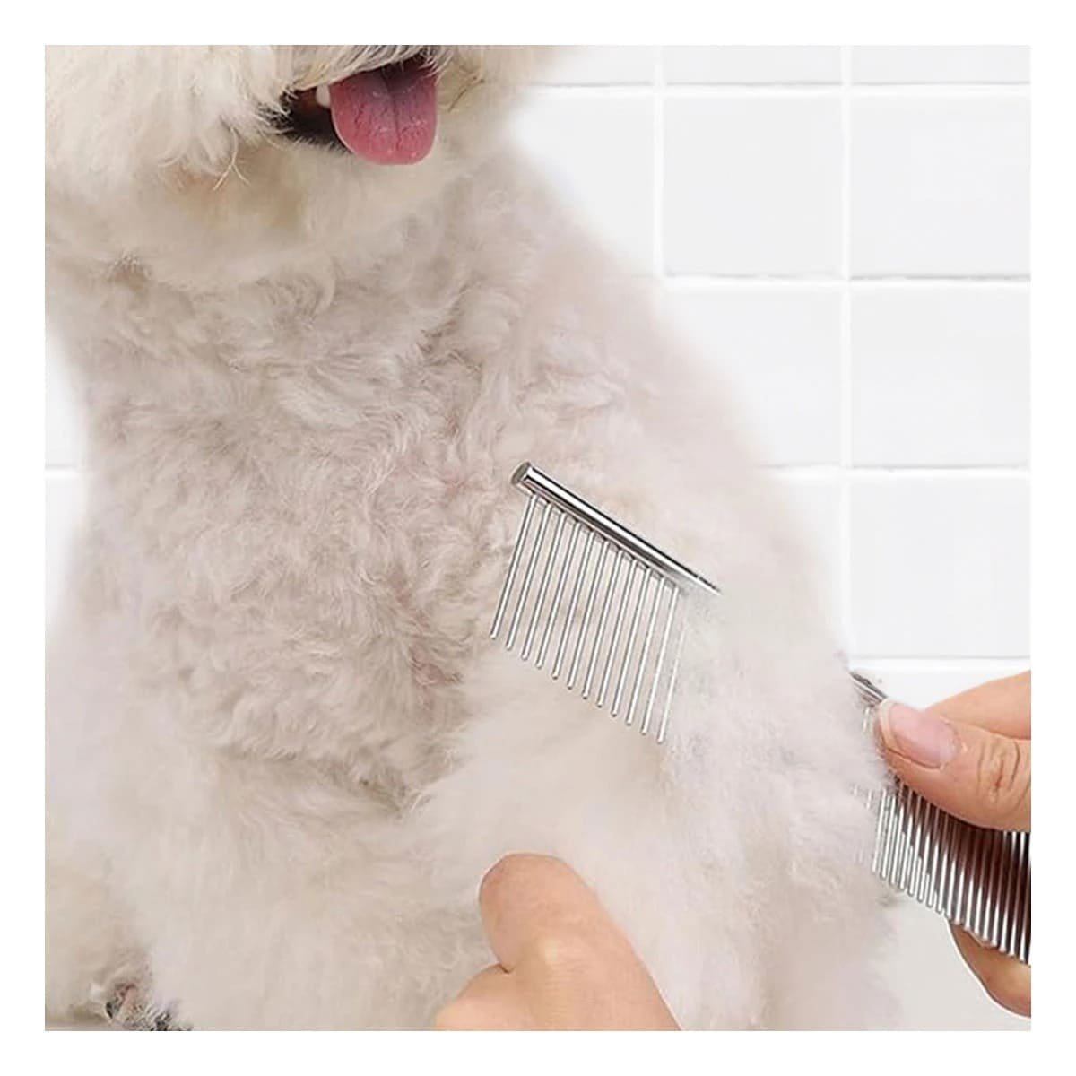 PACK6 ACCESORIO RESISTENTE PARA GROOMING DE MASCOTA PLATEADO Y+PAPEL REGALO - 2
