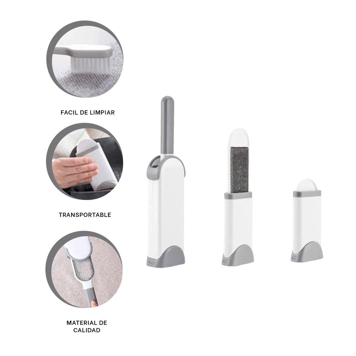 KIT QUITA PELUSA PLOMO GRANDE PARA TEXTILES Y PRENDAS LIMPIEZA RAPIDA - 3