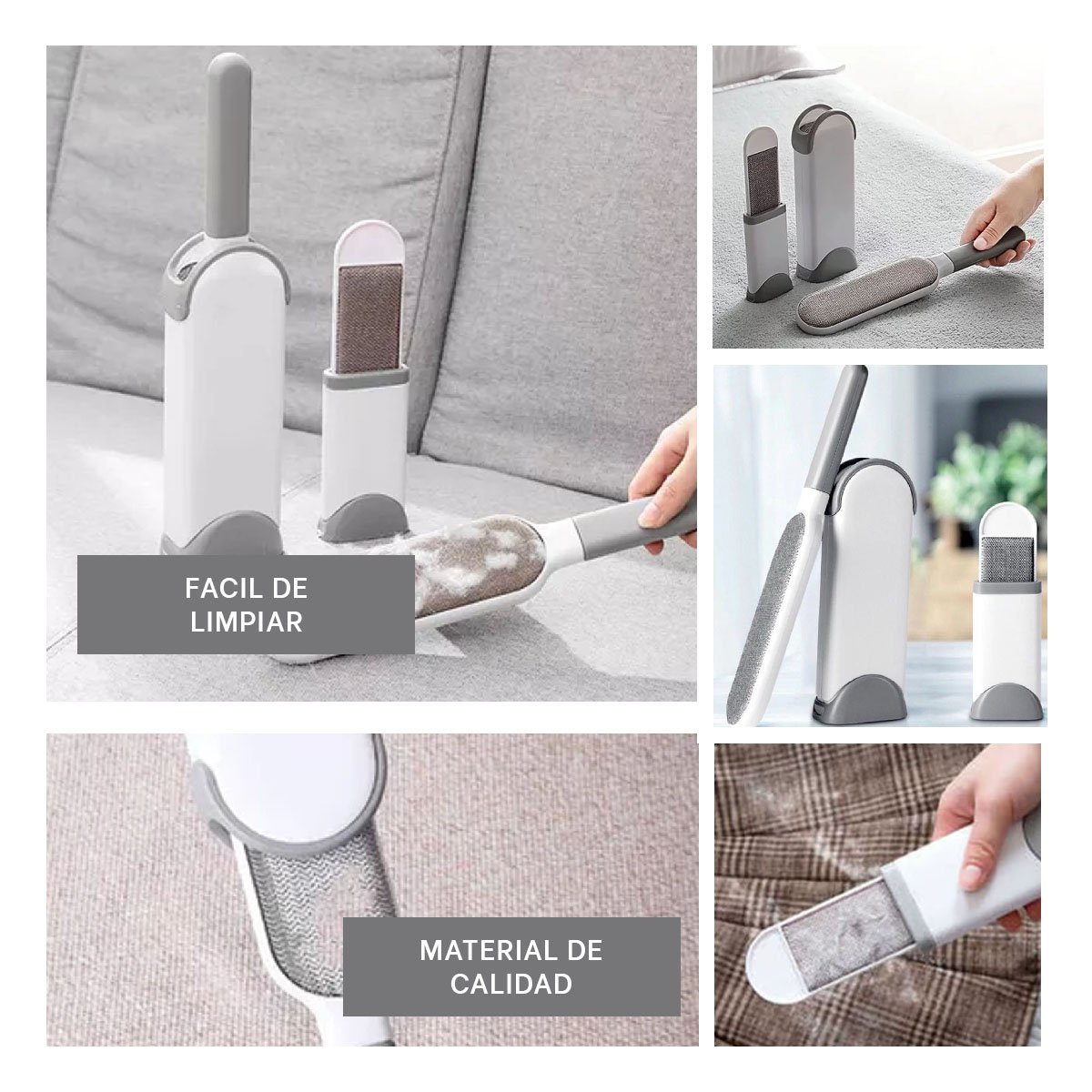 KIT QUITA PELUSA PLOMO GRANDE PARA TEXTILES Y PRENDAS LIMPIEZA RAPIDA - 5