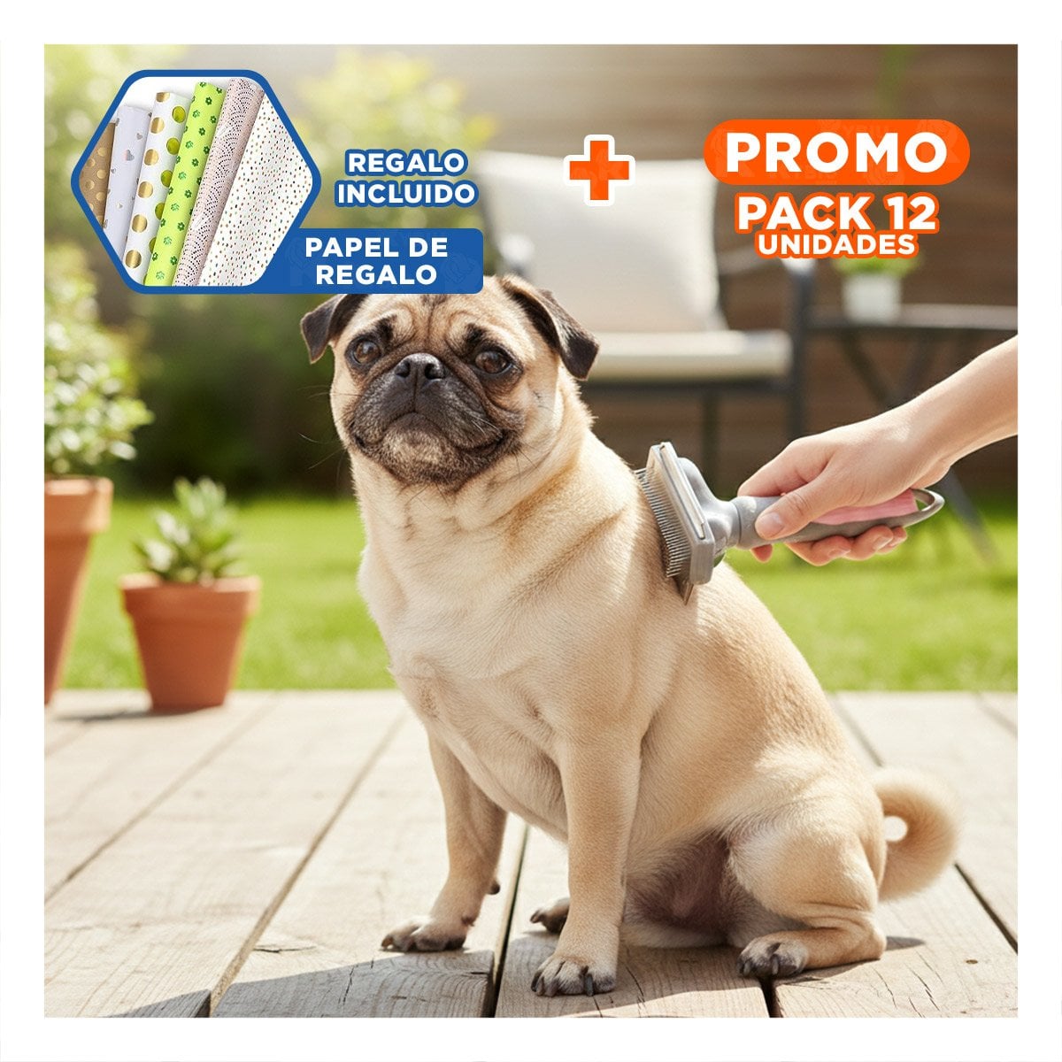 PACK12 REMOVEDOR REUTILIZABLE PARA MASCOTA ROSADO LIMPIEZA RAPIDA Y+PAPEL REGALO - 1