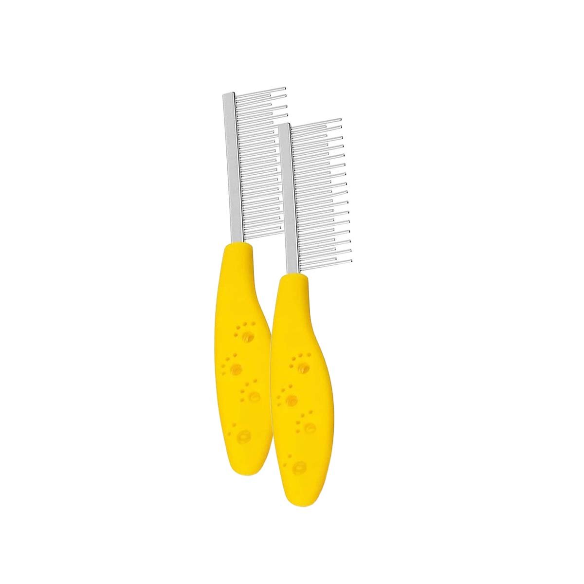 PACK6 PEINE DE PELO ERGONOMICO CON DIENTES DE DOS TAMANOS AMARILLO Y+REGALO STICKER - 2