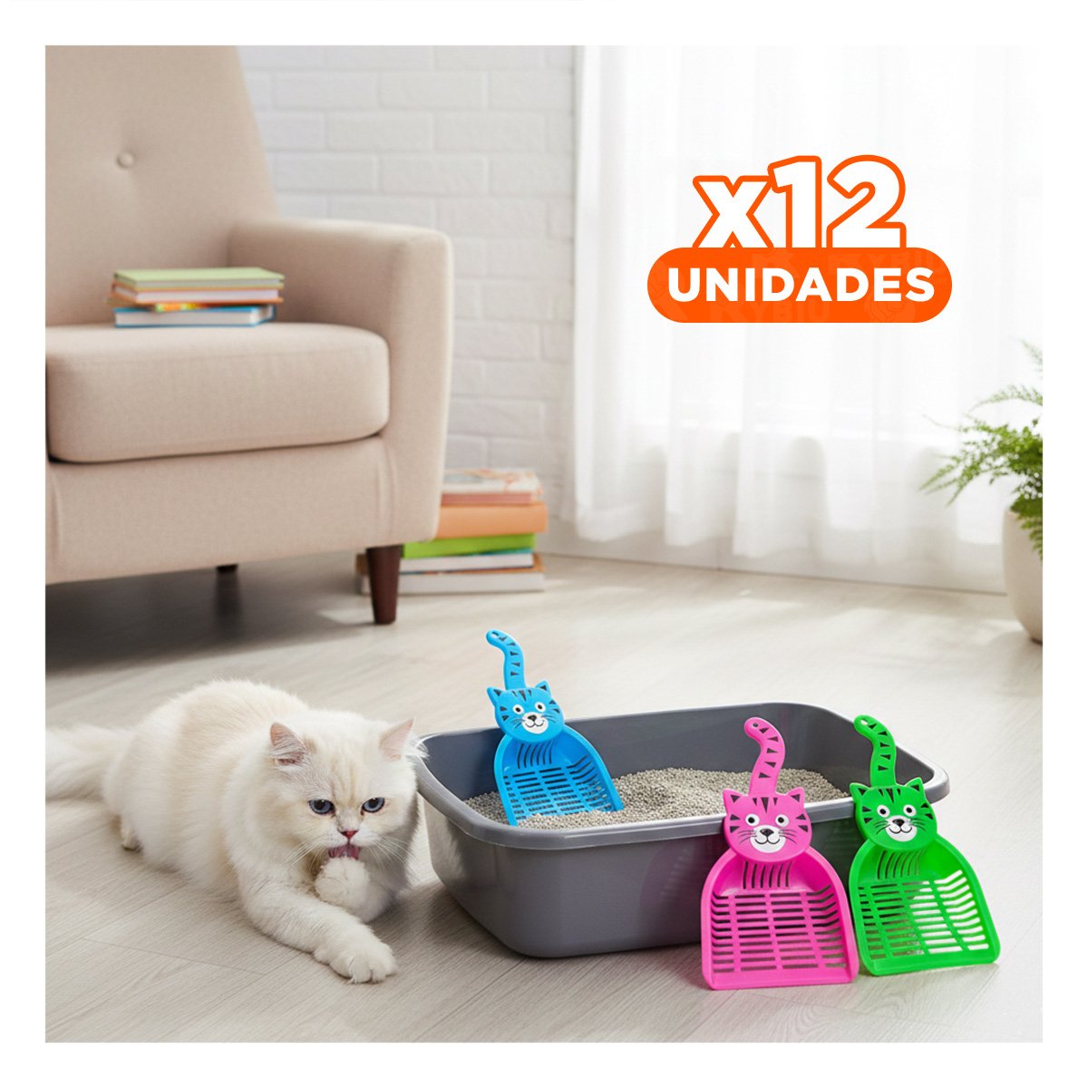 PACK12 KIT SANITARIO PARA BANDEJA DE MASCOTA MULTICOLOR - 1