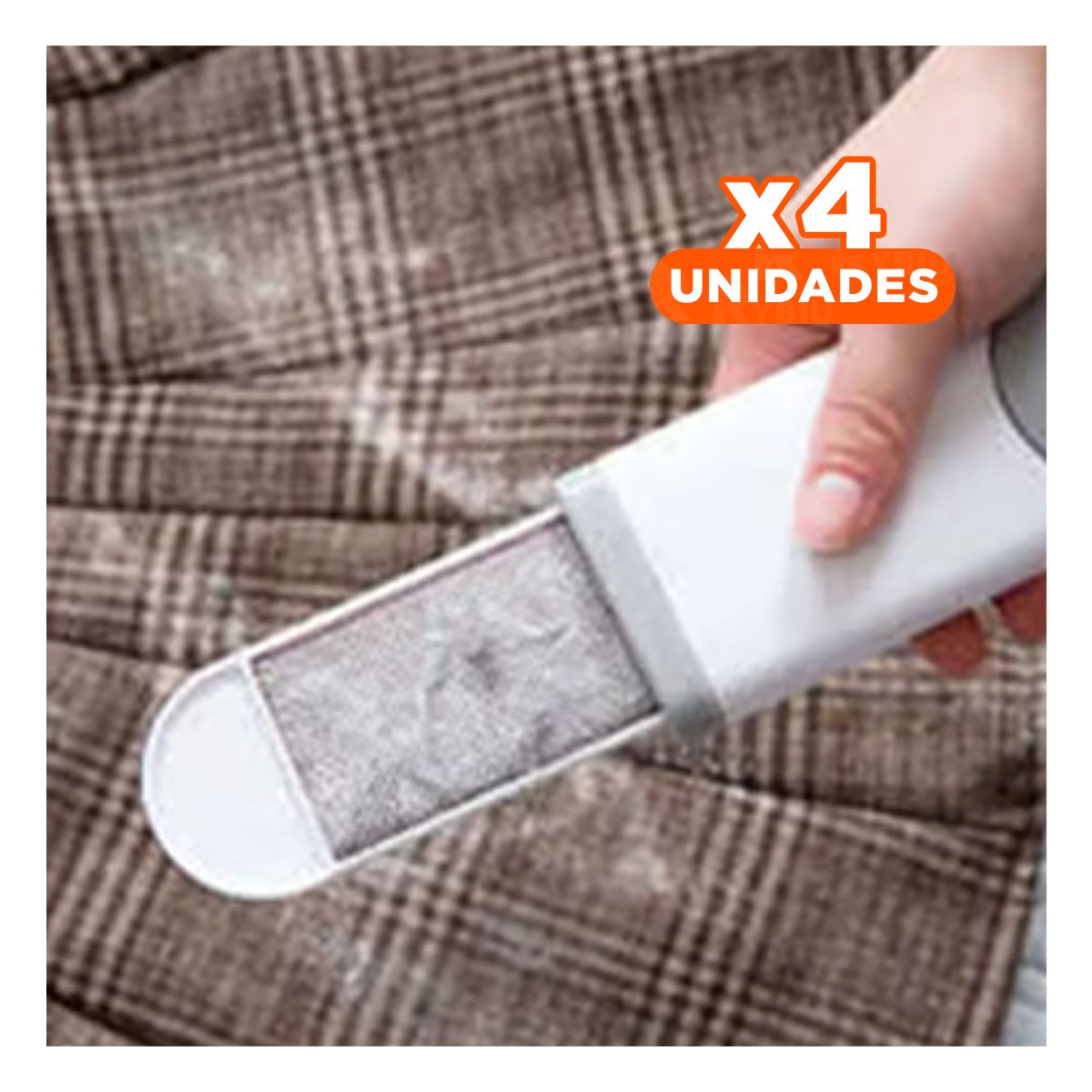 PACK4 RASTRILLO TEXTIL PLOMO GRANDE PARA TAPICERIA Y ROPA USO FACIL - 1
