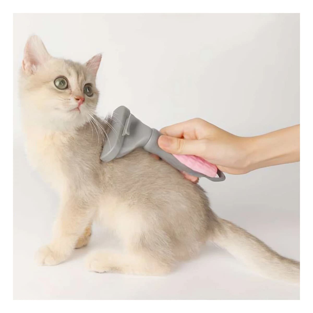 PACK4 PEINE REMOVEDOR DE PELOS PARA MASCOTA ROSADO COMODO Y RESISTENTE - 3