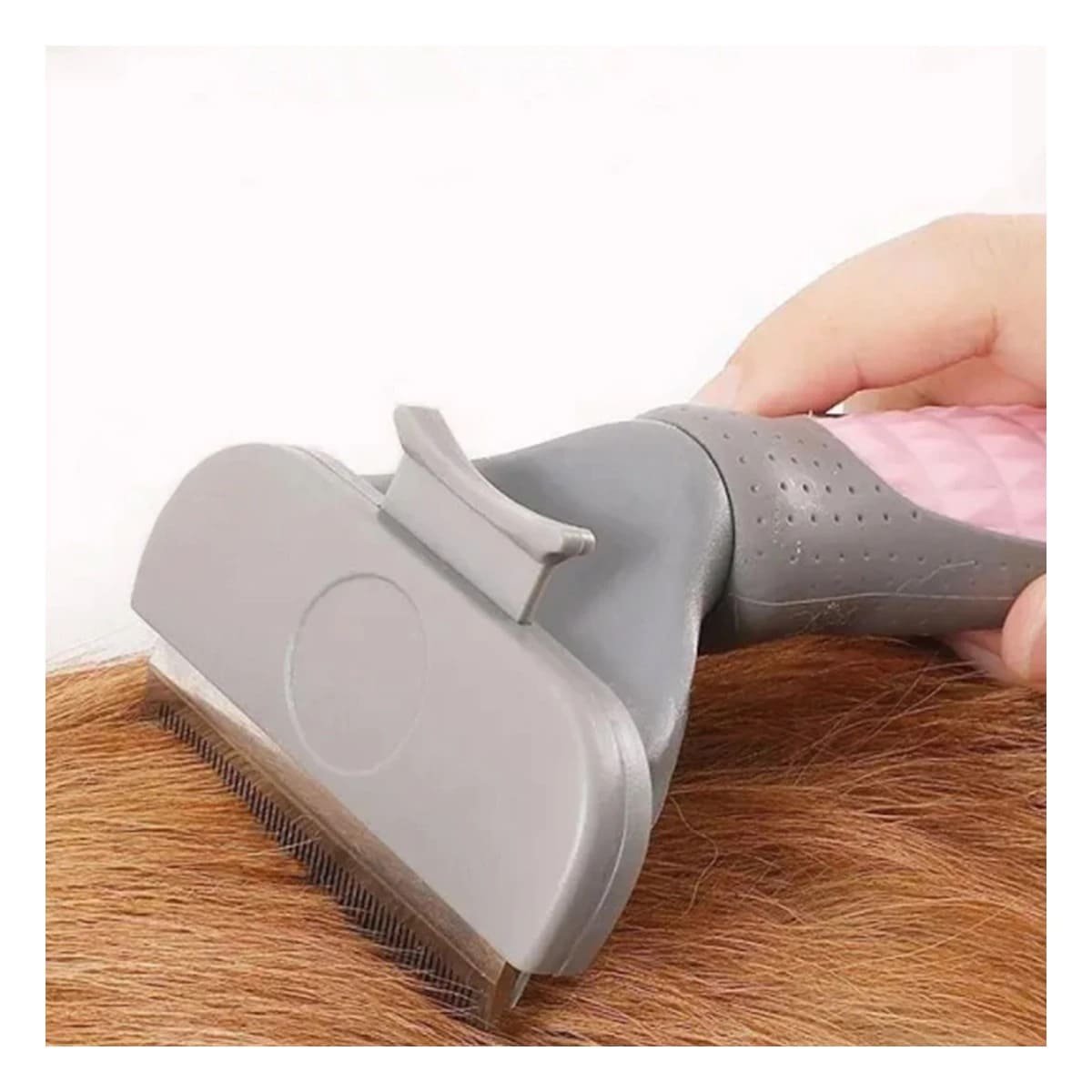 PACK4 PEINE REMOVEDOR DE PELOS PARA MASCOTA ROSADO COMODO Y RESISTENTE - 5