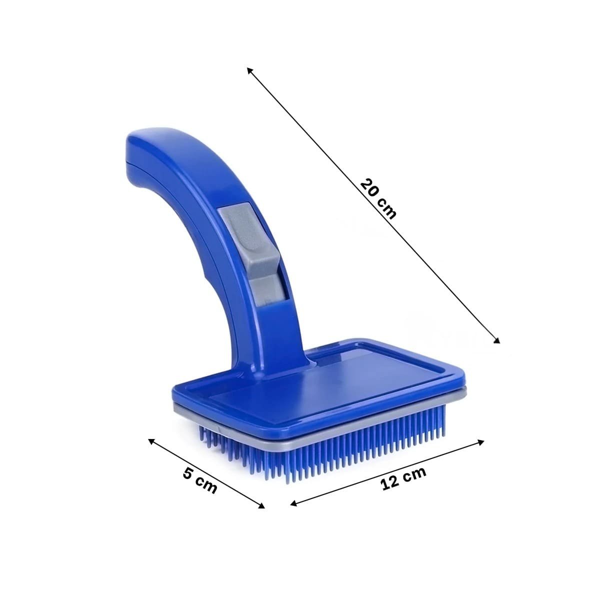 PACK6 PEINADOR MULTIFUNCION PARA MASCOTAS CON BOTON DE AUTOLIMPIEZA PLASTICO AZUL - 4