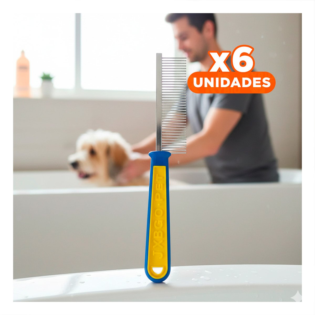 PACK6 ARTICULO METALICO PARA GROOMING DE MASCOTAS Y+REGALO STICKER - 1