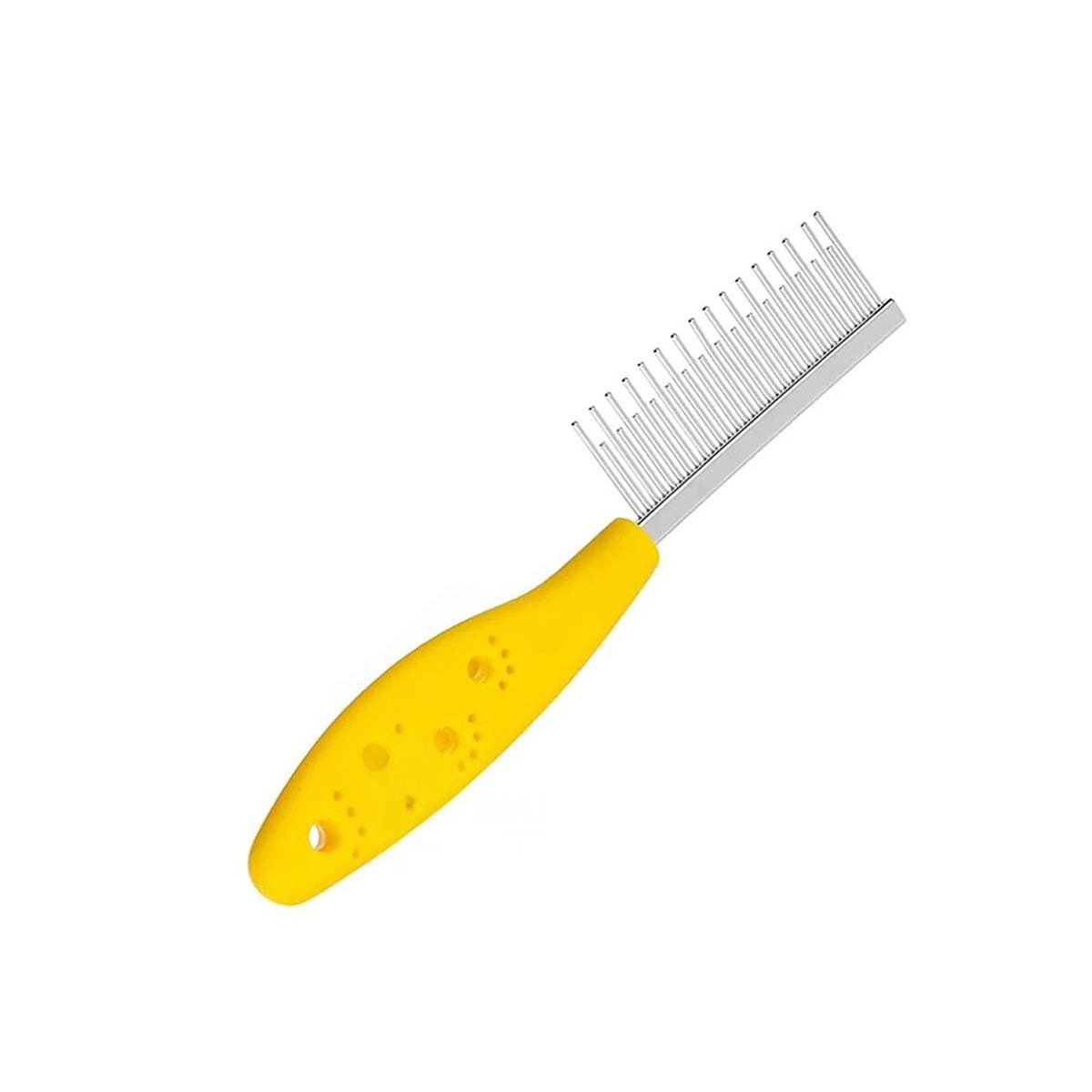 PACK4 PEINE DE PELO SUAVE CON MANGO Y DIENTES DE DOS TAMANOS AMARILLO Y+PAPEL REGALO - 3