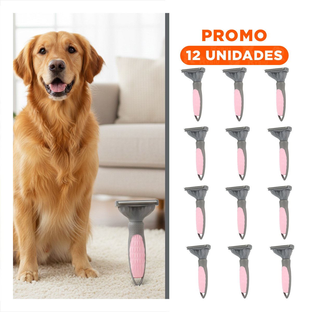 PACK12 REMOVEDOR COMPACTO PARA MASCOTA ROSADO LIMPIEZA EN SEGUNDOS Y+REGALO STICKER - 1