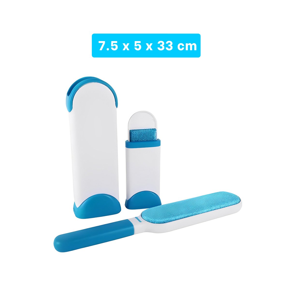 PACK4 ACCESORIO QUITA PELUSA CELESTE PRACTICO PARA MANTENER HOGAR LIMPIO - 4