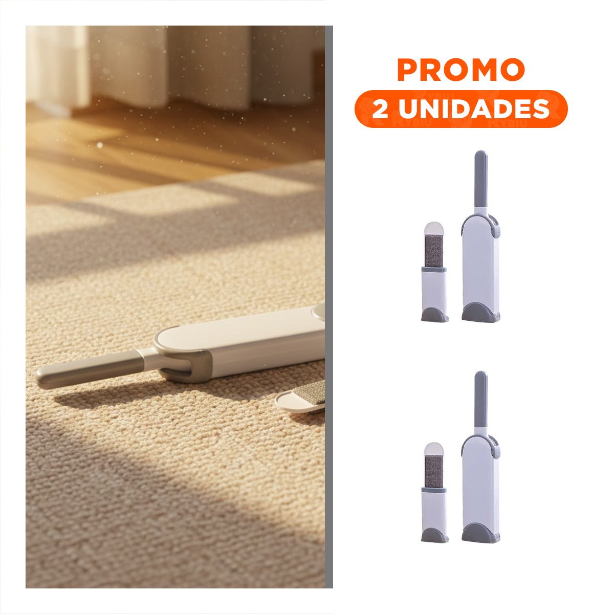 PACK2 RODILLO PRENDAS PLOMO GRANDE PARA ROPA Y SOFAS FACIL Y EFICIENTE - 1