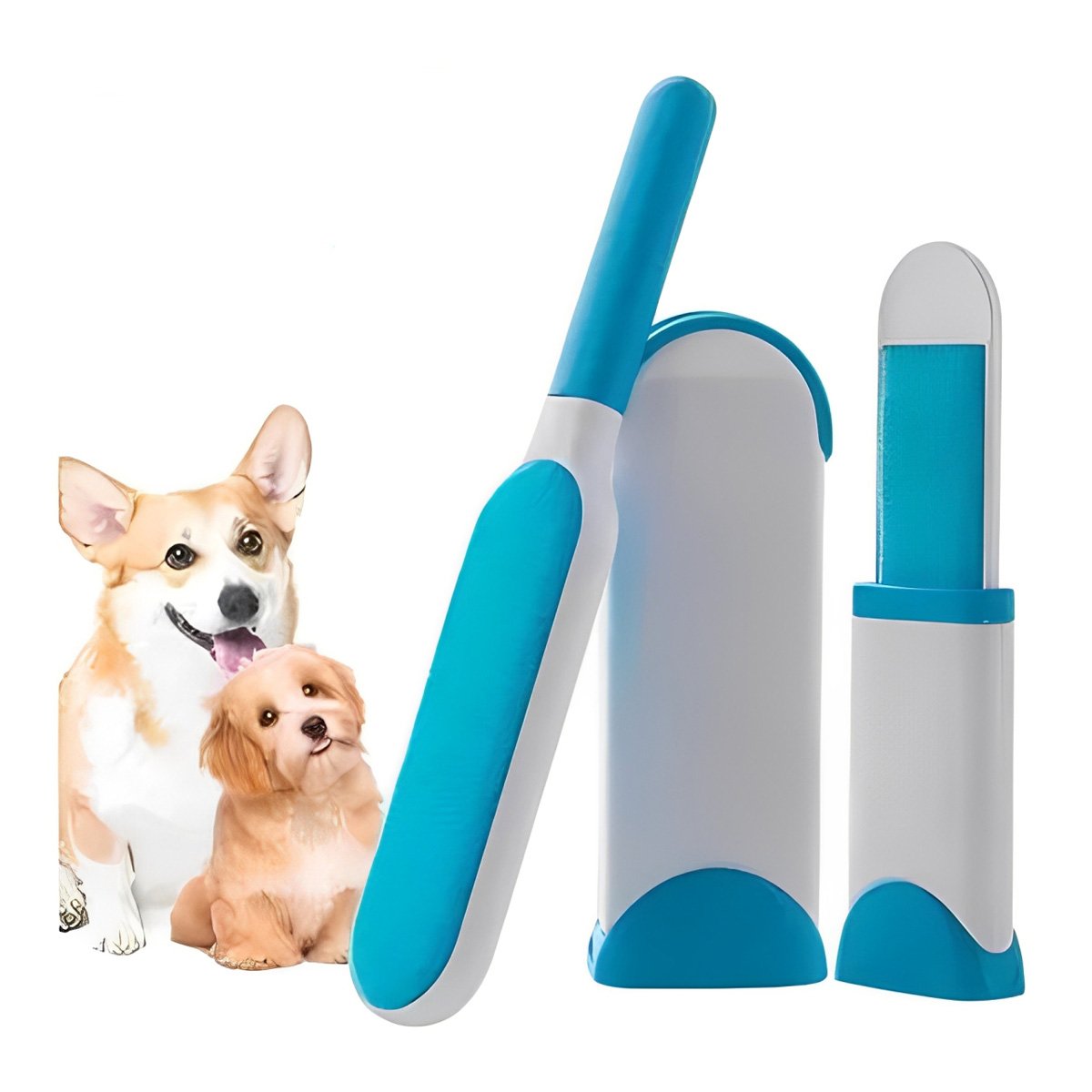 PACK4 ACCESORIO ELIMINADOR DE PELUSA CELESTE FACIL DE MANEJAR EN ROPA Y+PAPEL REGALO - 3