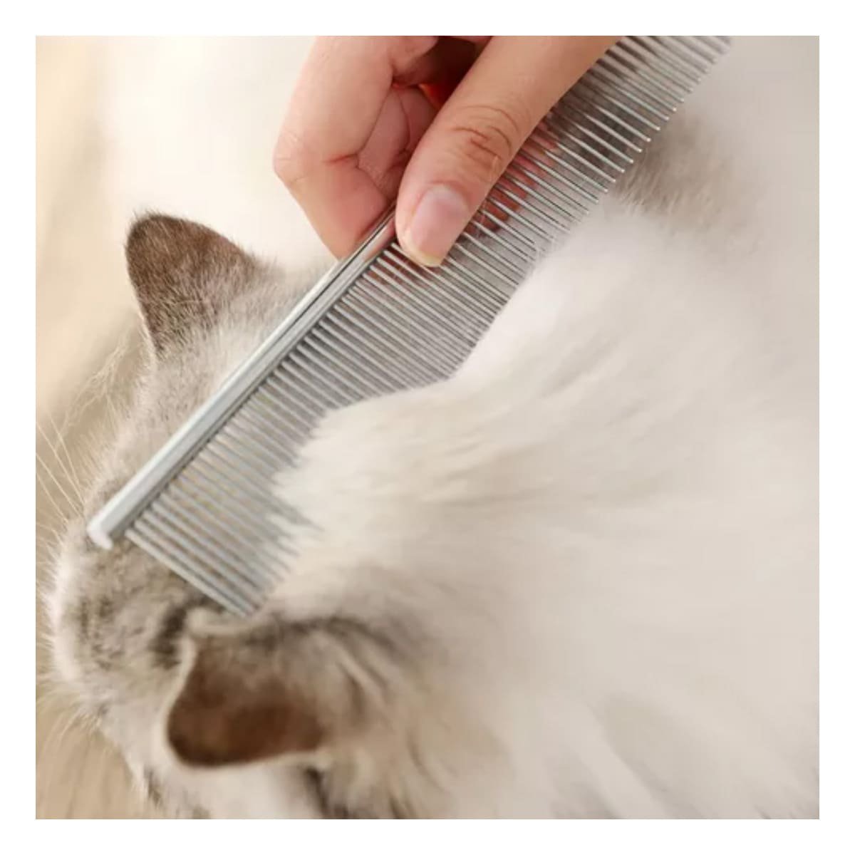 PACK4 ACCESORIO METALICO PARA QUITAR NUDOS EN MASCOTA PLATEADO - 2