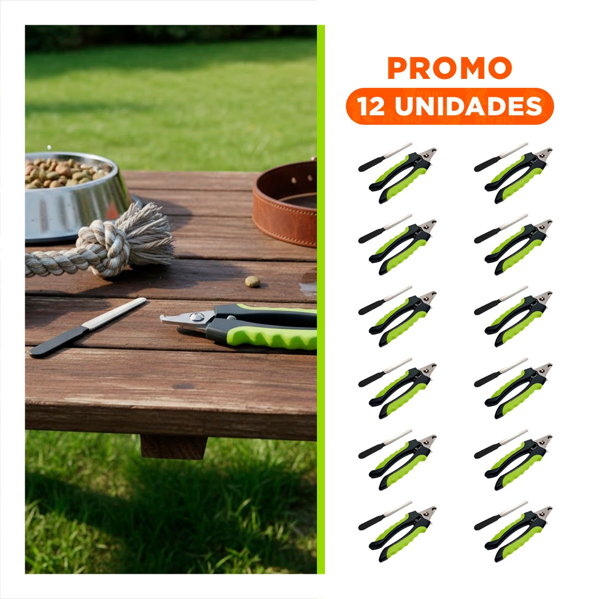 PACK12 HERRAMIENTA DE GROOMING PARA UN AMBIENTE DE MUCHA PAZ VERDE TALLA L Y+REGALO STICKER - 1