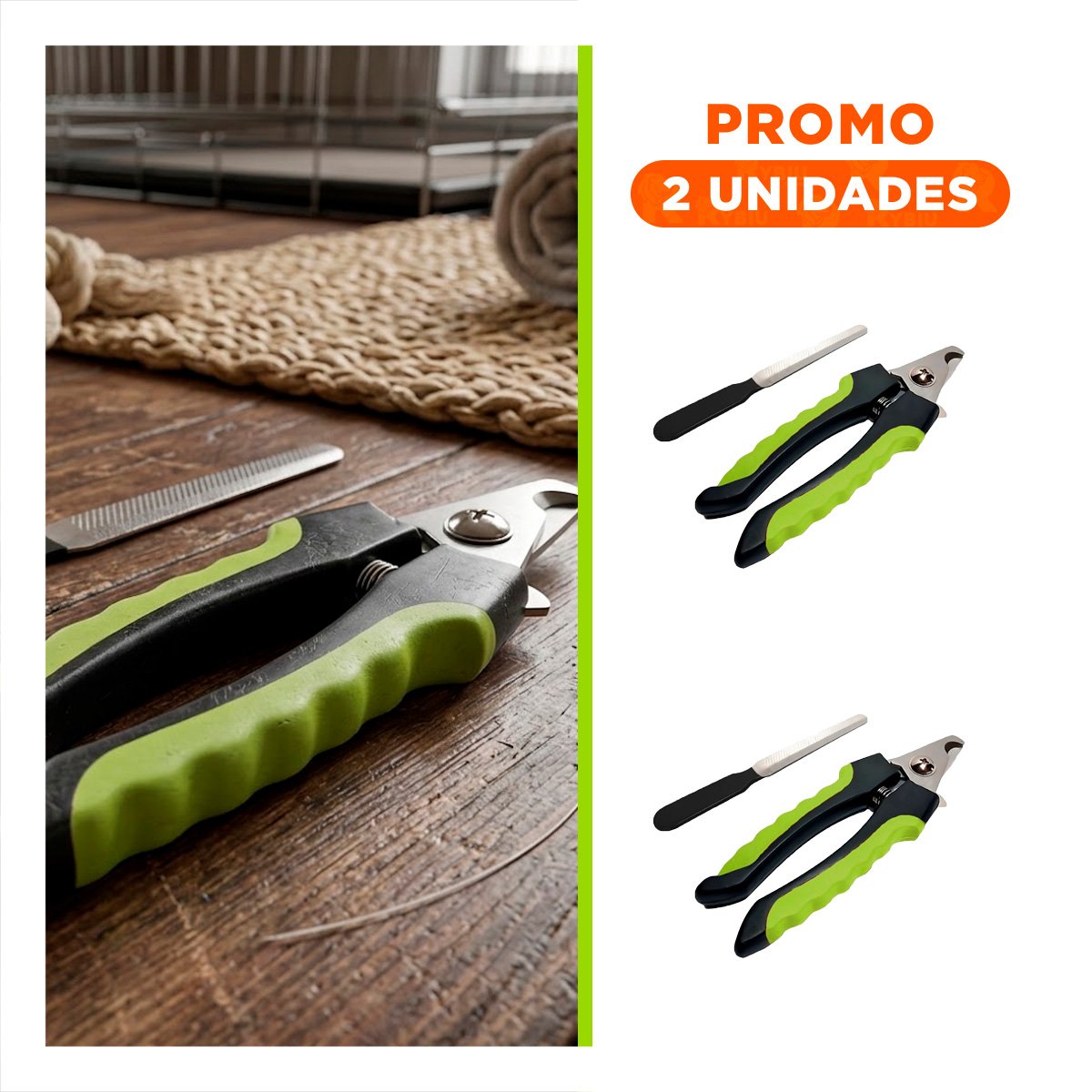 PACK2 ACCESORIO DE ASEO CON MANGO ERGONOMICO VERDE TALLA L PARA USO - 1