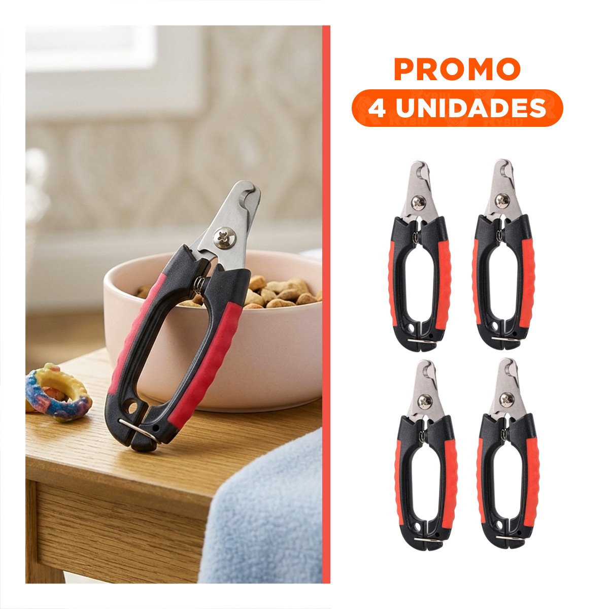PACK4 CORTA UÑA PET ROJO CHICO DE CALIDAD ROBUSTA PARA MASCOTAS PEQUEÑAS Y+REGALO STICKER - 1