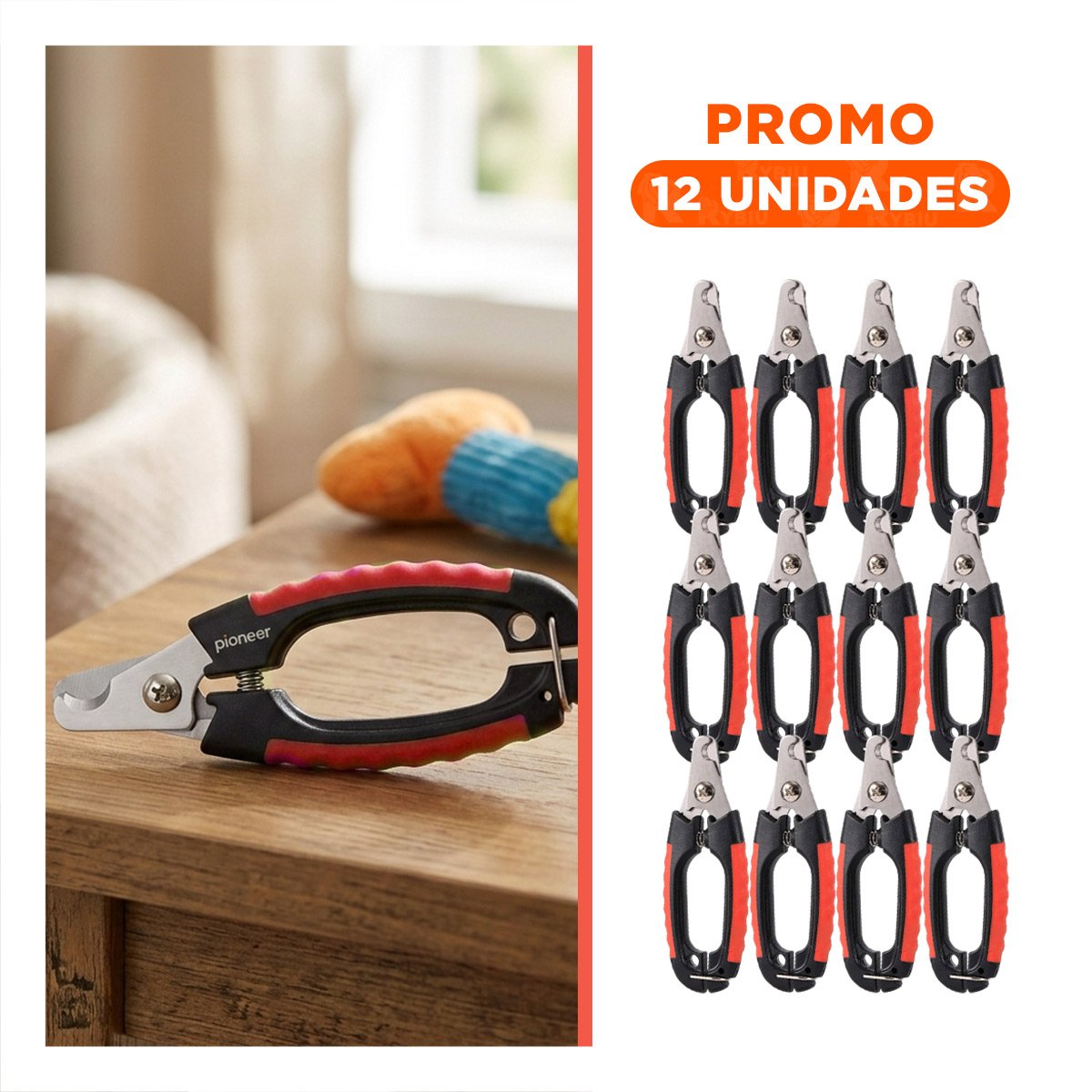 PACK12 HERRAMIENTA DE GROOMING PARA UN AMBIENTE DE MUCHA PAZ ROJO CHICO Y+REGALO STICKER - 1