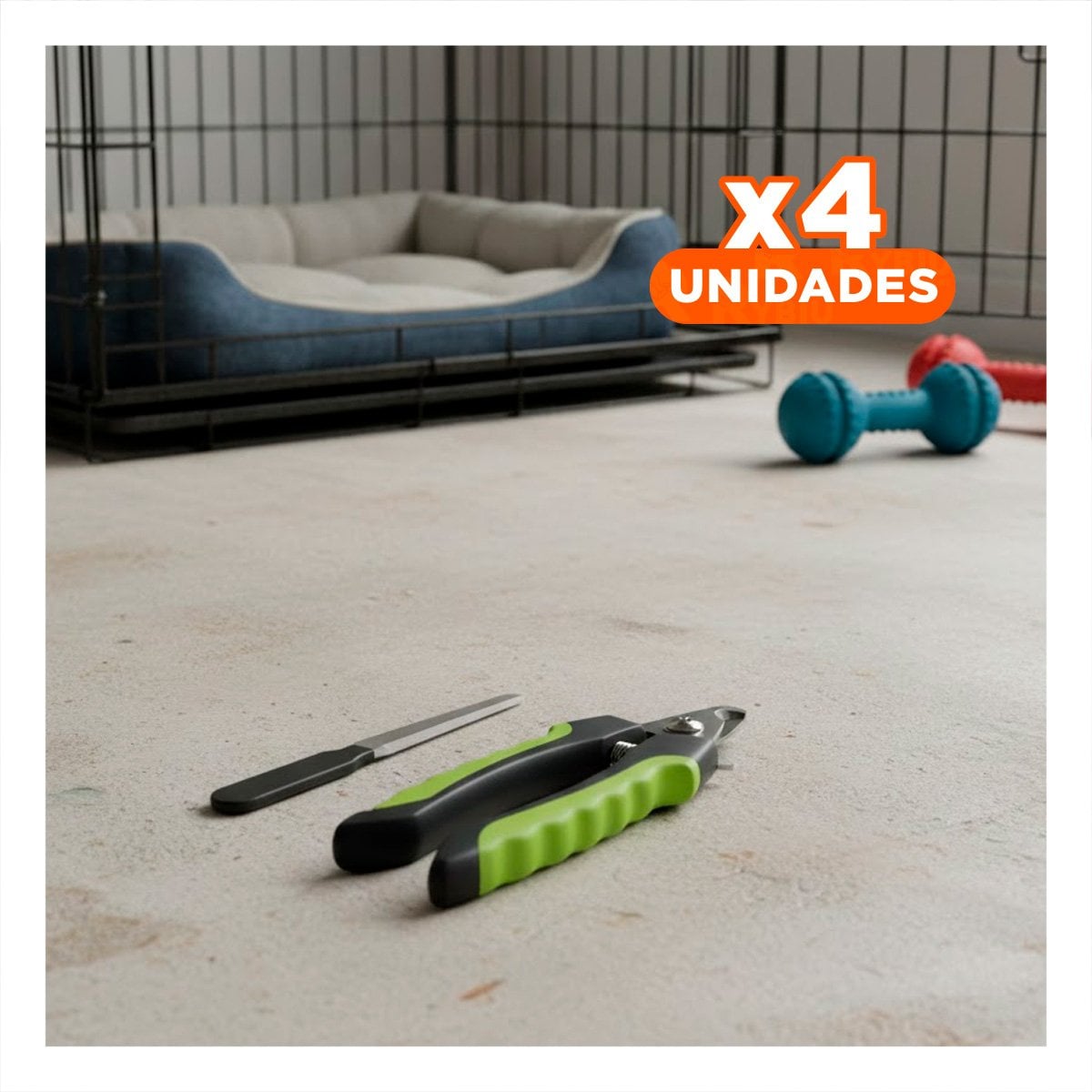 PACK4 HERRAMIENTA DE GROOMING CON ESTRUCTURA DE MUCHA FUERZA VERDE TALLA L - 1