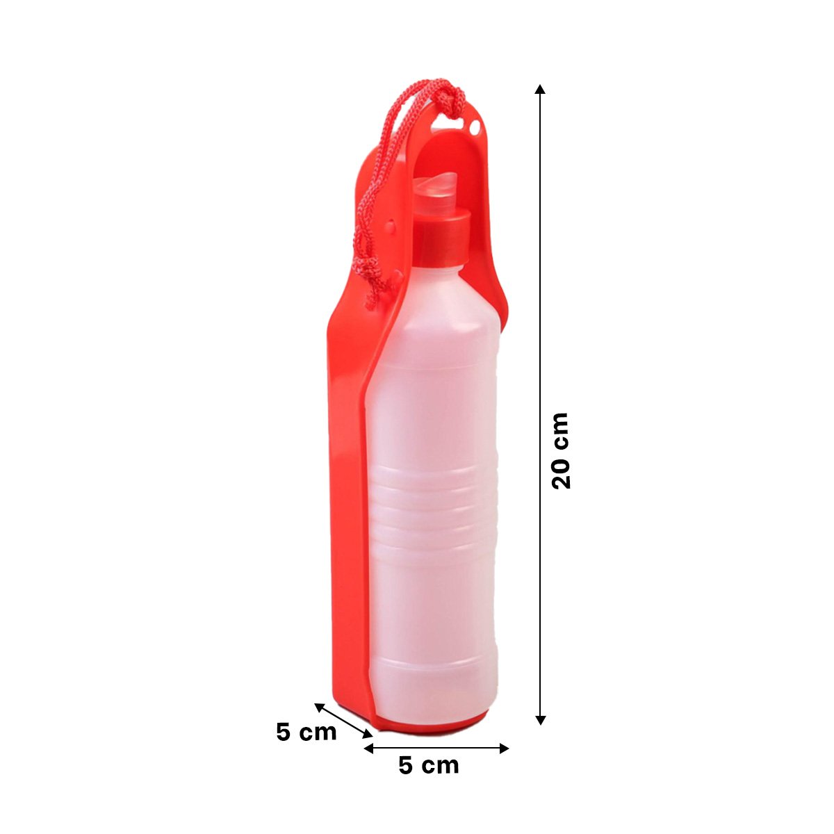 PACK6 RECIPIENTE COMPACTO ROJO PARA PERRO CON DISPENSADOR INTEGRADO - 4