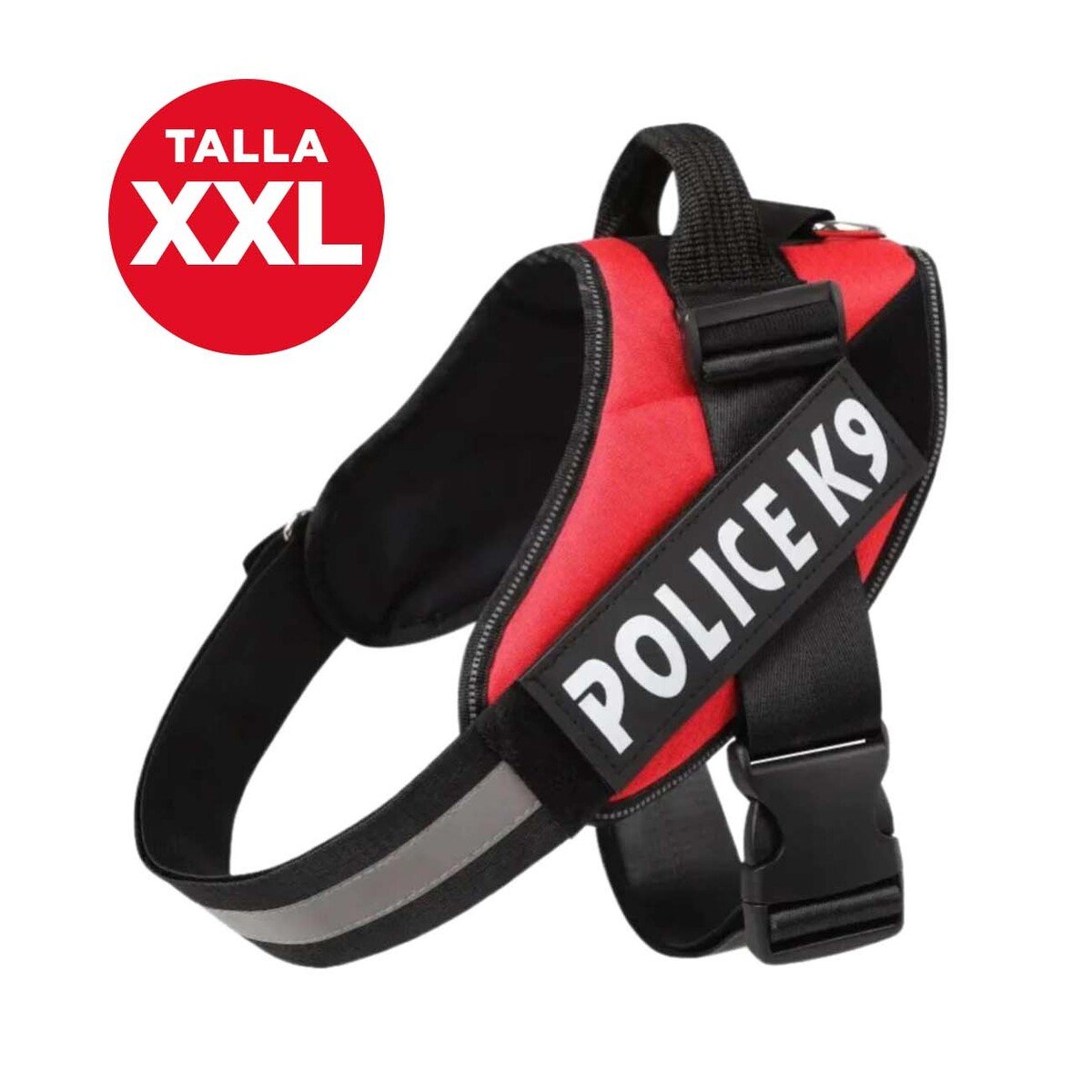 PACK6 PECHERA RESISTENTE SERVICE DOG TALLA XXL ROJO ENTRENAMIENTO Y+PAPEL REGALO - 4