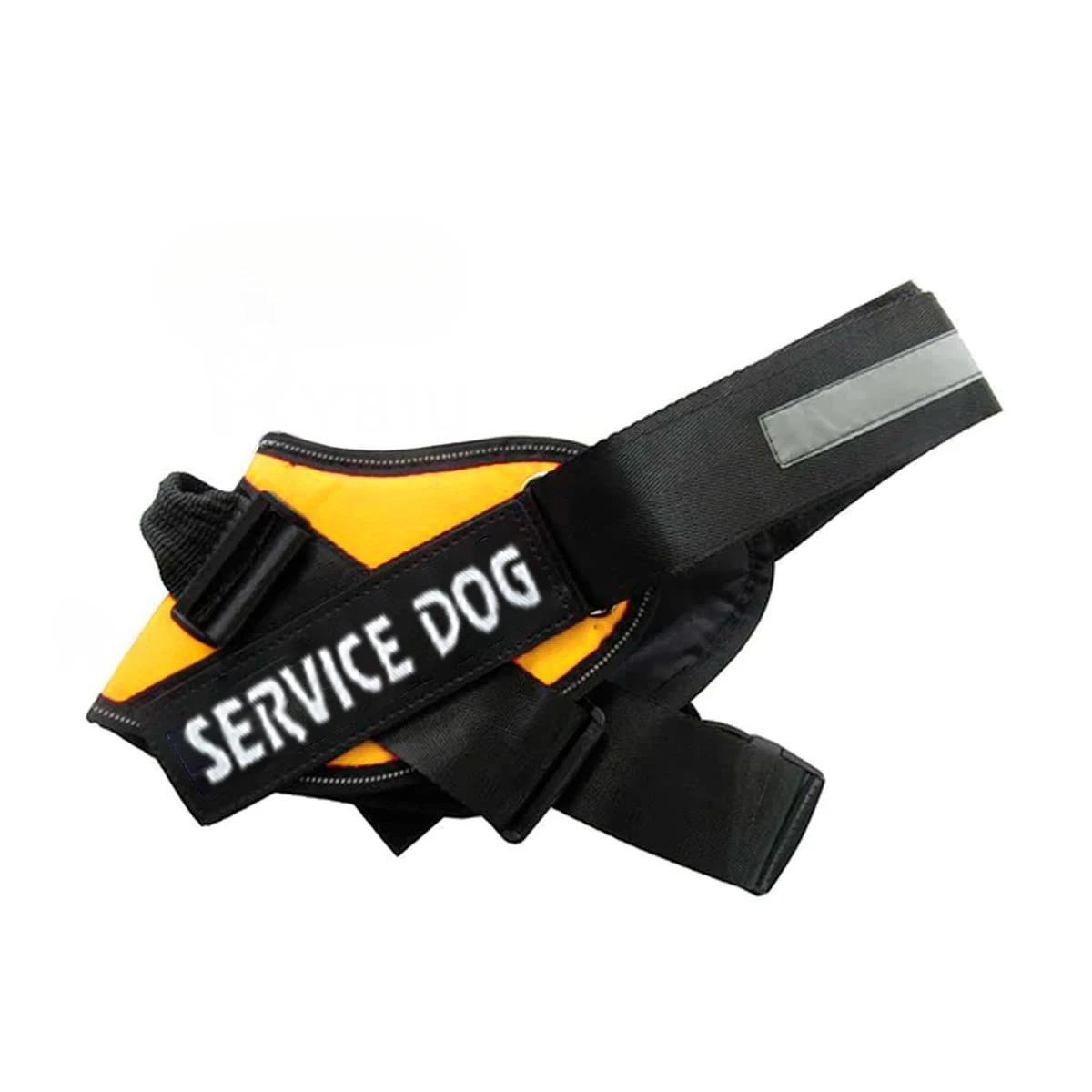 PACK4 EQUIPO AJUSTABLE SERVICE DOG TALLA XXL AMARILLO MASCOTA ACTIVA Y+PAPEL REGALO - 3