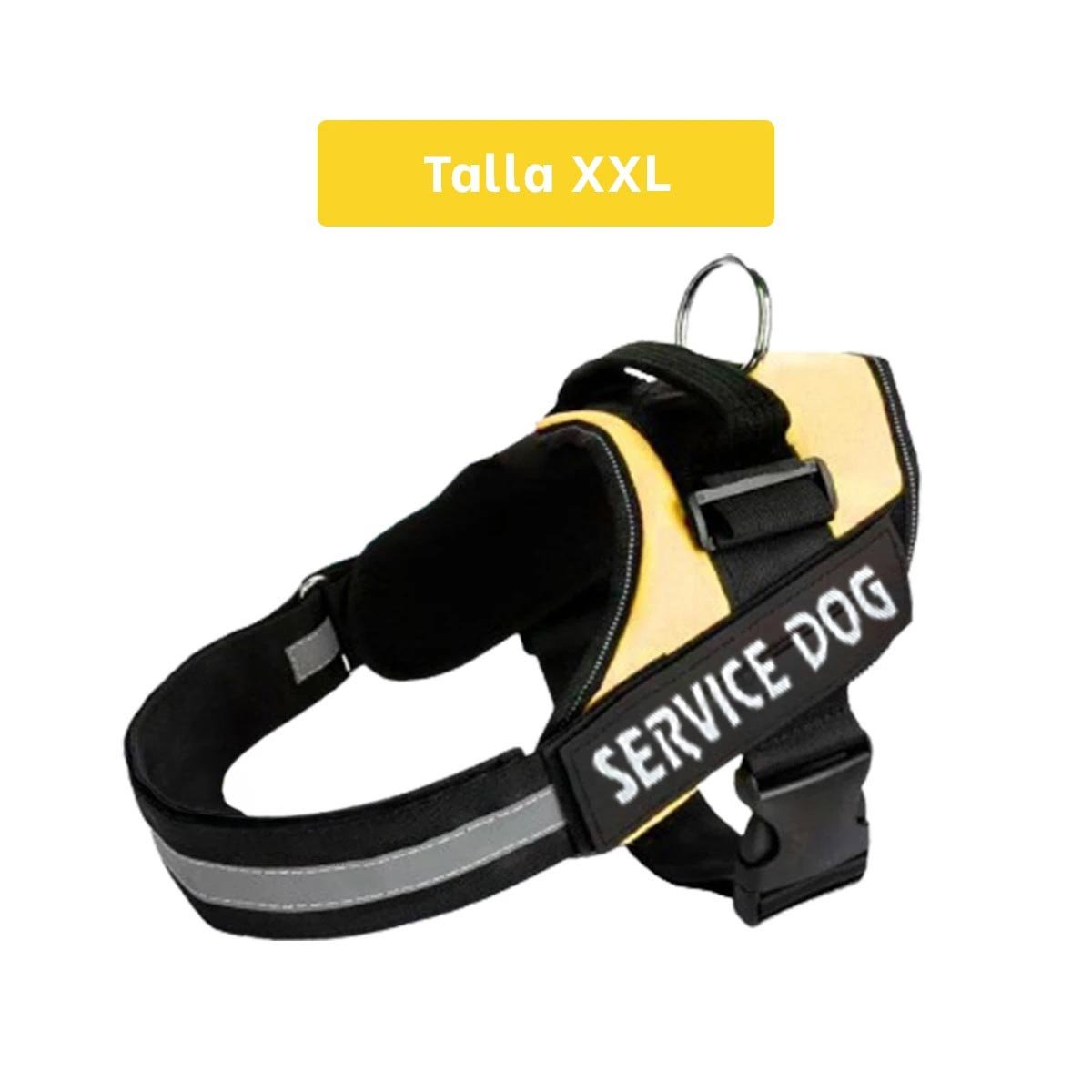 PACK6 ARNES DE PASEO SERVICE DOG TALLA XXL AMARILLO MASCOTA URBANA Y+PAPEL REGALO - 4