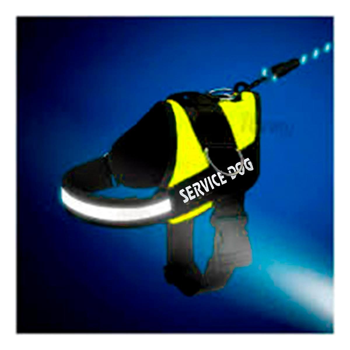 PACK2 PECHERA RESISTENTE SERVICE DOG TALLA XXL AMARILLO ENTRENAMIENTO Y+REGALO STICKER - 3