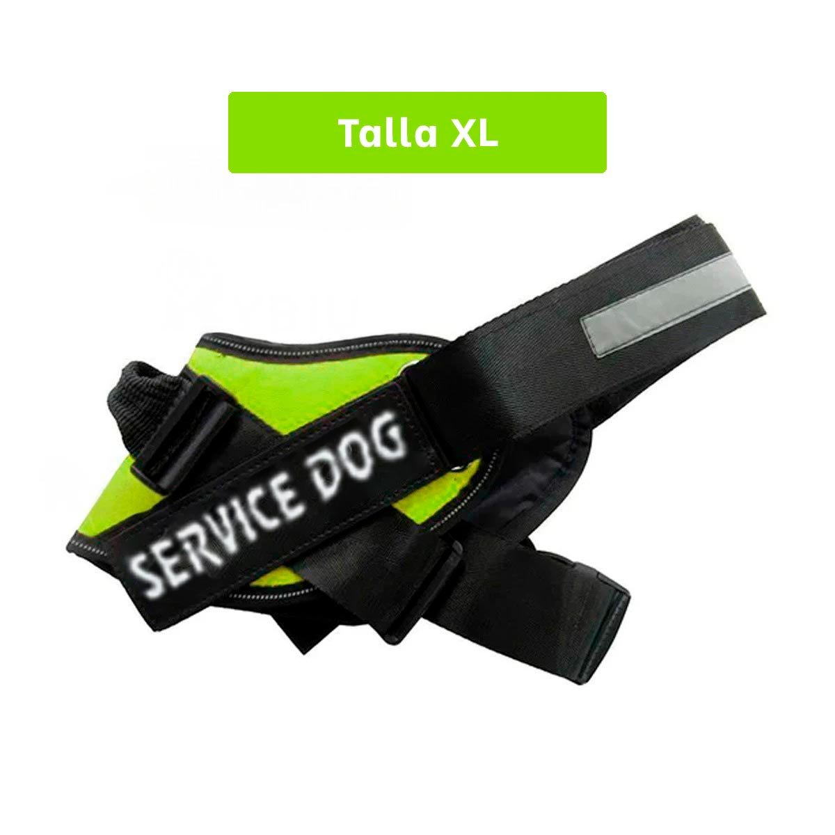 PACK6 CHALECO REFORZADO SERVICE DOG TALLA XL VERDE TRABAJO DIARIO Y+REGALO STICKER - 4