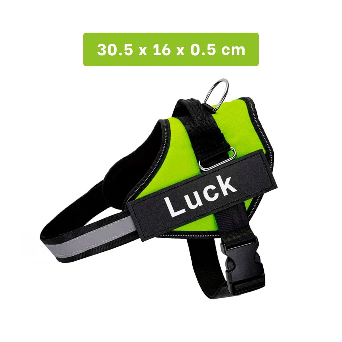 PACK4 CINTURON CANINO SERVICE DOG TALLA S VERDE SOPORTE SEGURO Y+REGALO STICKER - 4