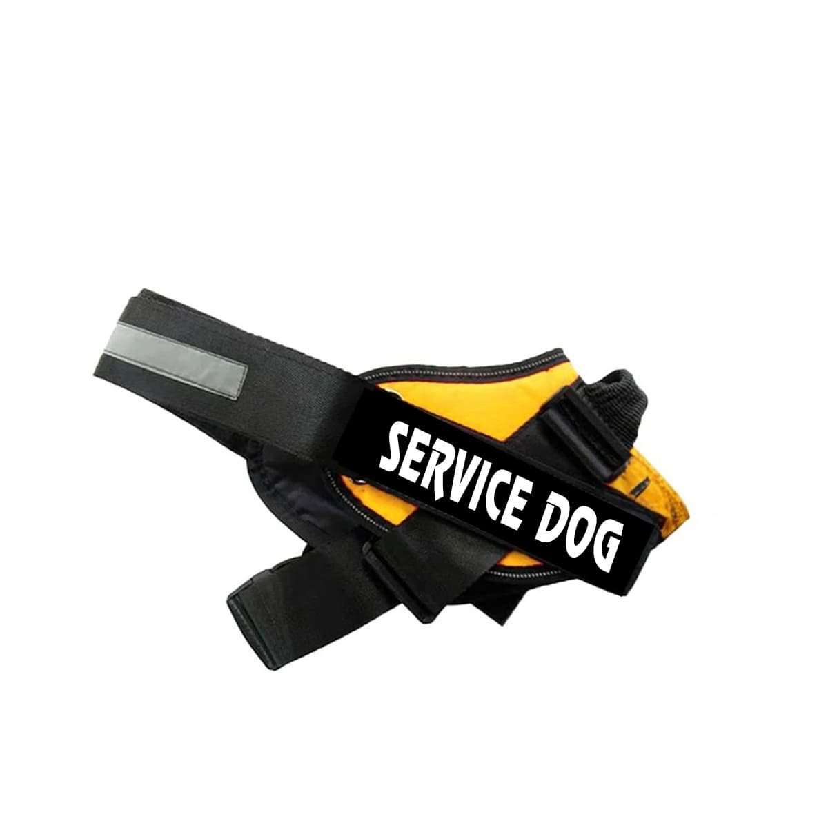 PACK4 EQUIPO PECHERA SERVICE DOG TALLA S AMARILLO TRABAJO DIARIO Y+PAPEL REGALO - 3
