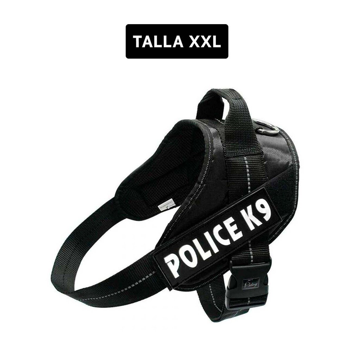 PACK6 CHALECO REFORZADO SERVICE DOG TALLA XXL NEGRO TRABAJO DIARIO Y+REGALO STICKER - 4