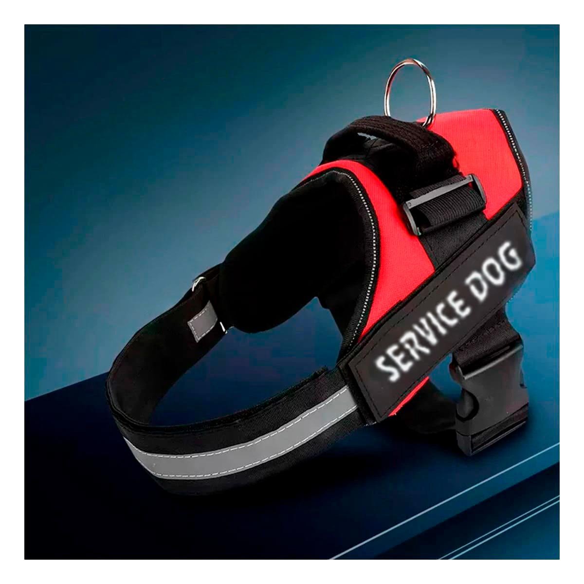 PACK4 ARNES DE PASEO SERVICE DOG TALLA XL ROJO MASCOTA URBANA - 2